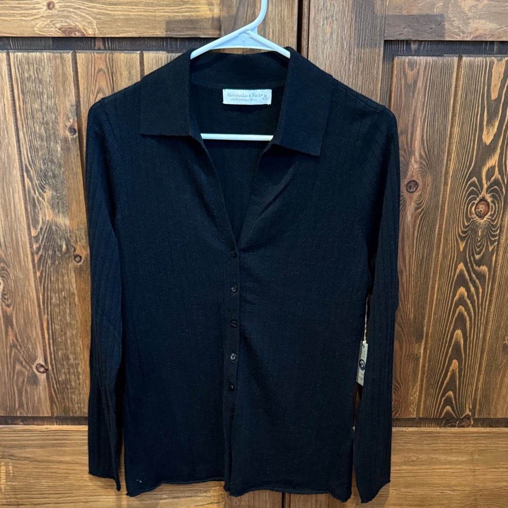 Black Button-Up Cardigan